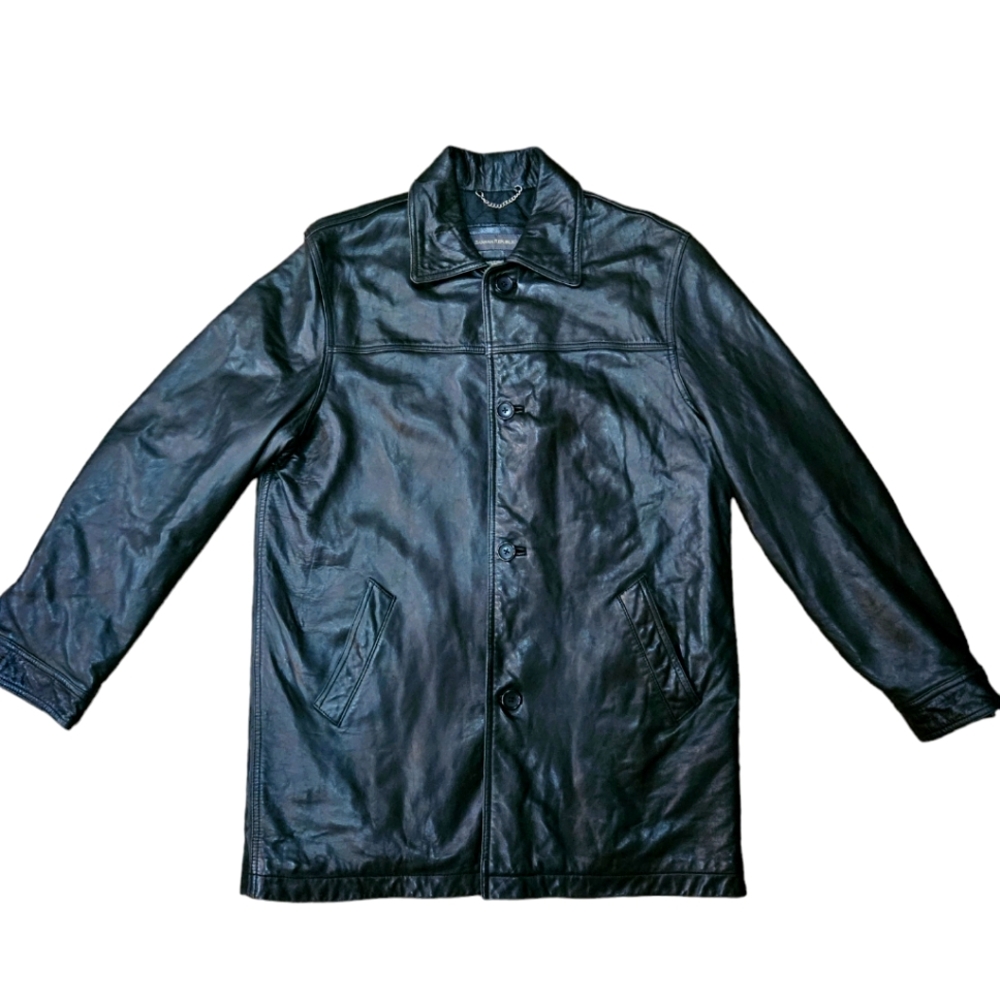 Banana Republic Men's Black Leather Jacket. Size S.
